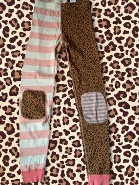 Hanna Andersson Girls' Mixed Print Leggings - Pink & Brown Leopard